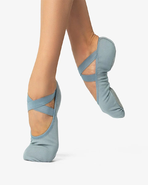So Danca SD16 Adult Bliss Light Grey Canvas Split Sole Ballet Shoe